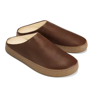 Men's Olukai Hamani Leather Mules Color: Toffee / Tan