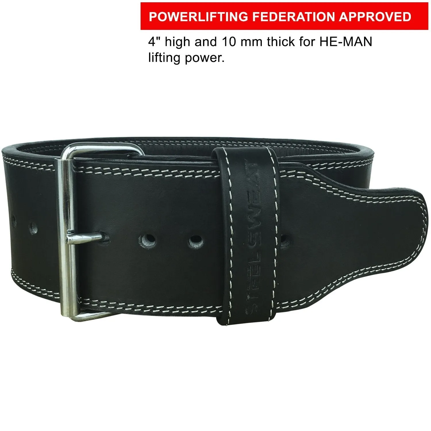 10MM BOLT Leather Weight Lifting Belt