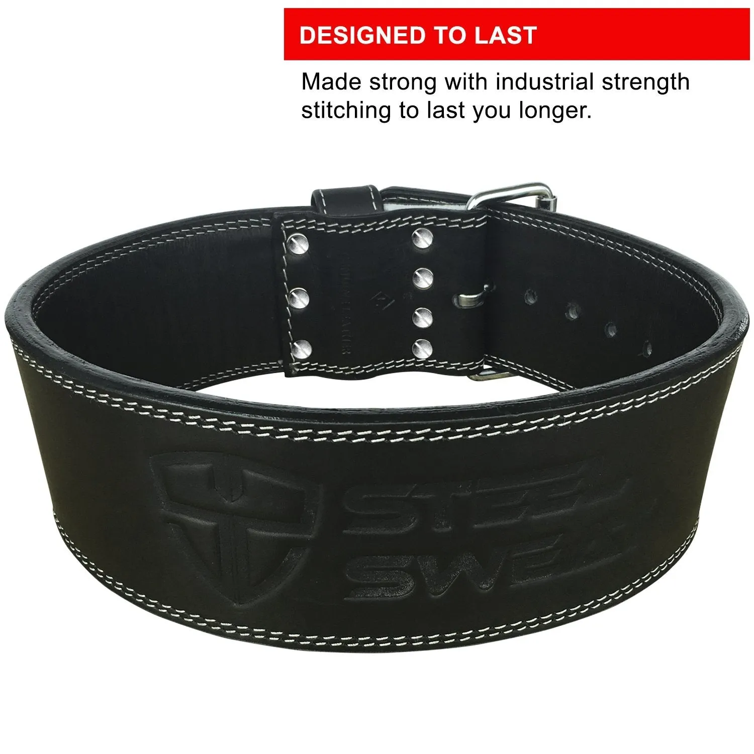 10MM BOLT Leather Weight Lifting Belt