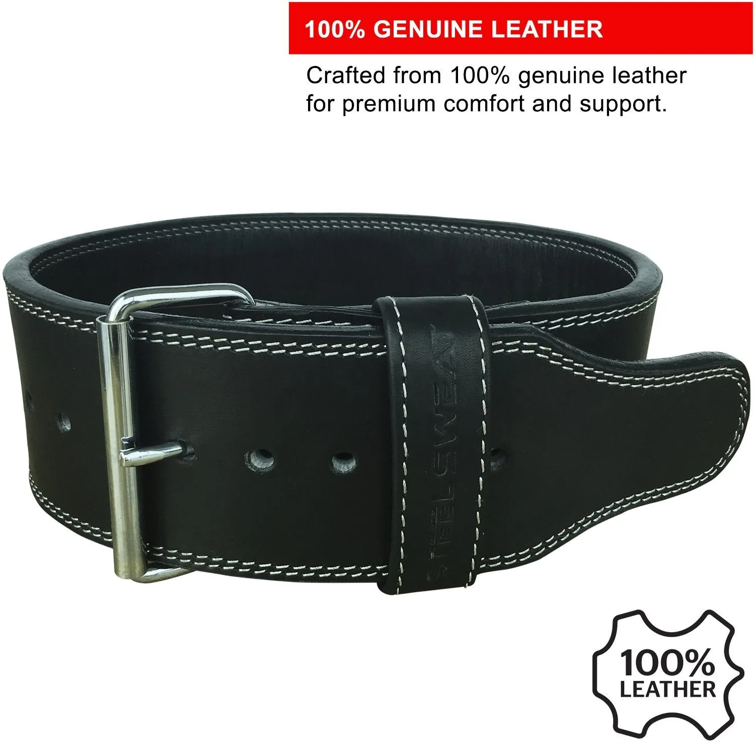 10MM BOLT Leather Weight Lifting Belt