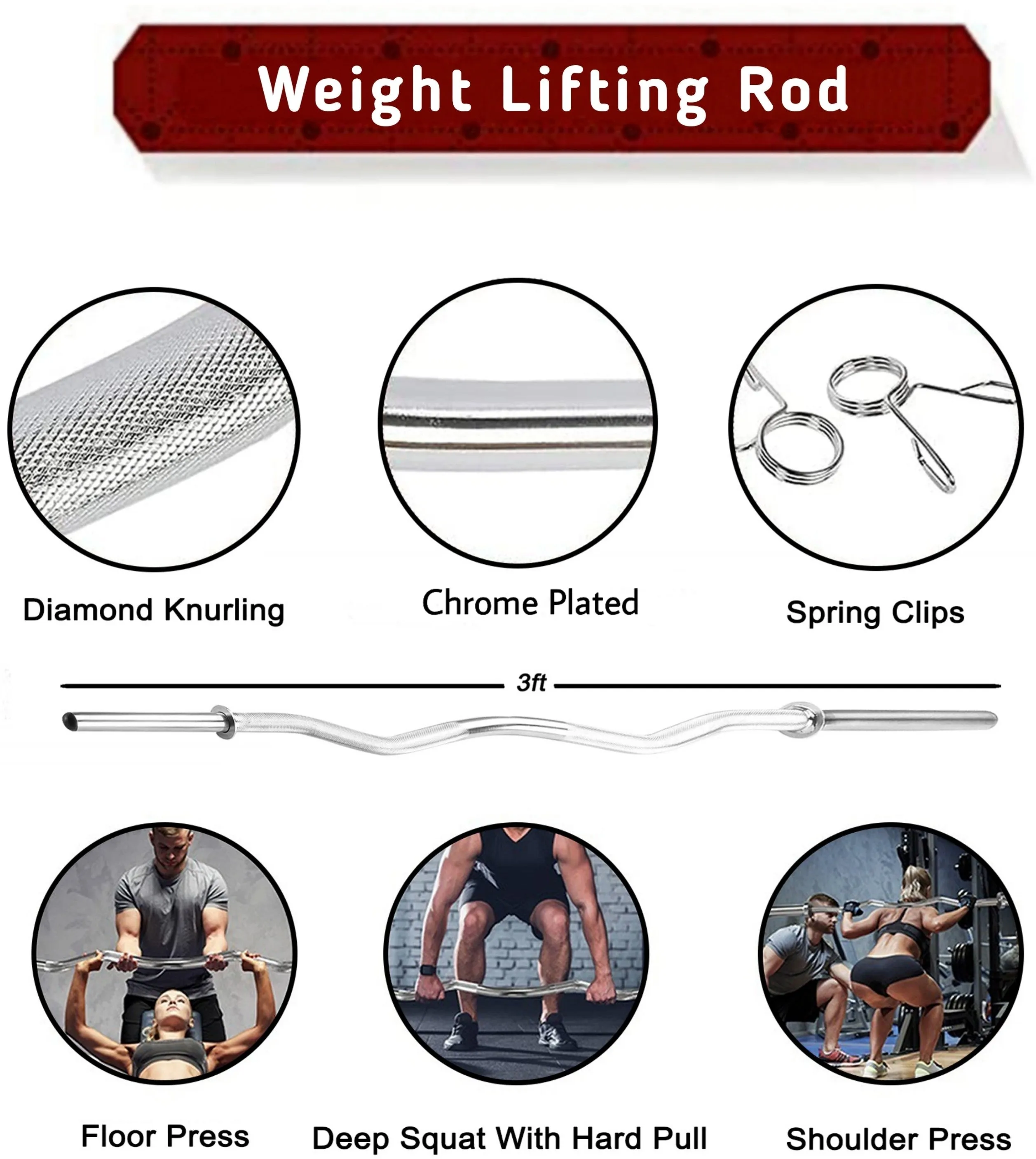 16 kg Home Gym Combo | 3ft curl rod with home gym equipments kit home gym kit