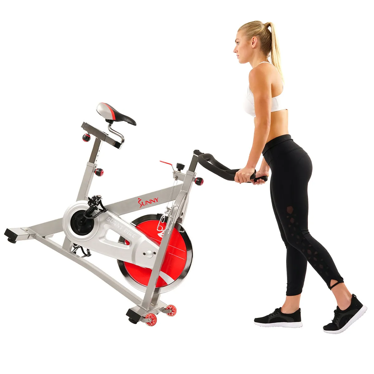 40 lb Flywheel Belt Drive Stationary Pro Indoor Cycling Bike