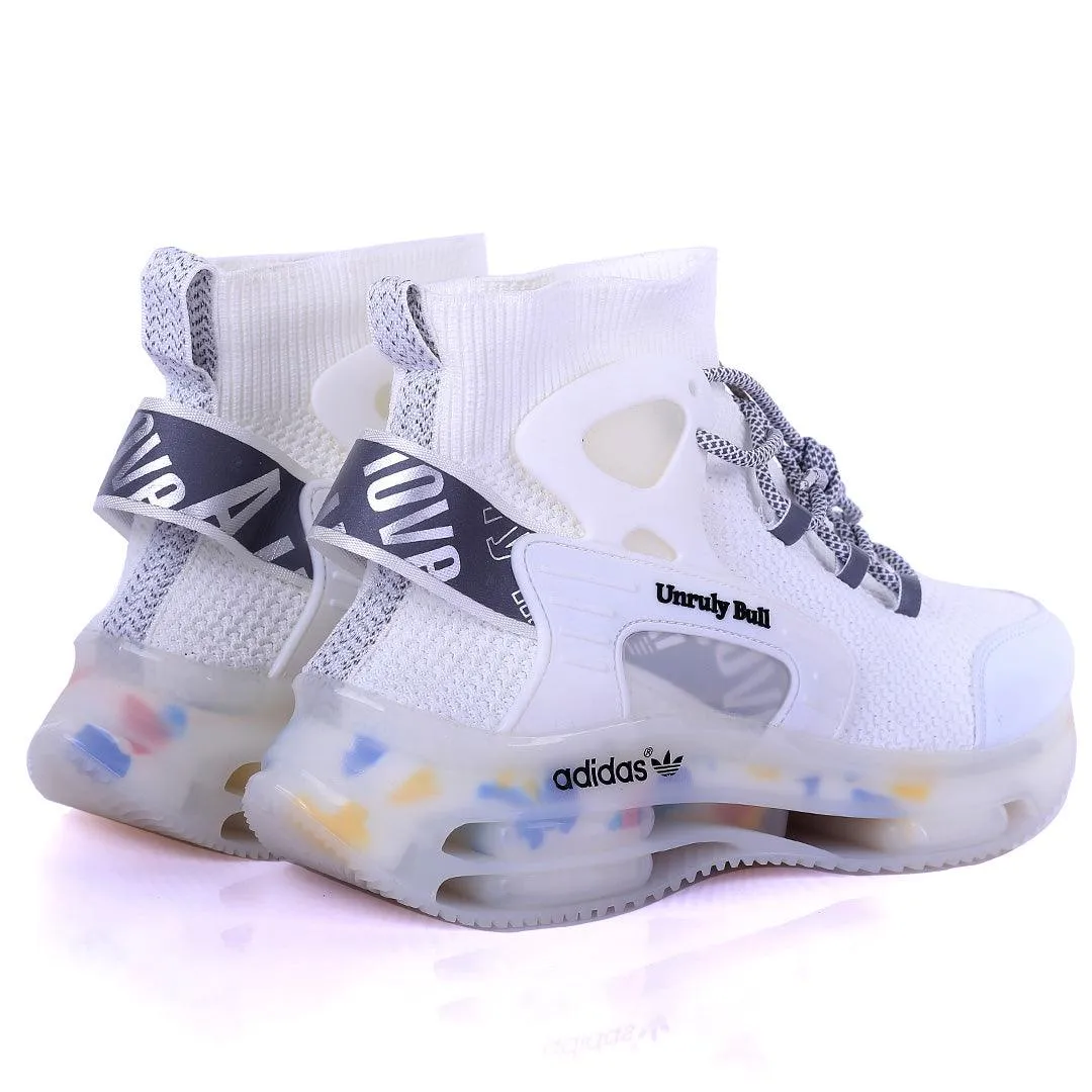 AD Unruly Bull Fashionable Trendy Sneakers- White