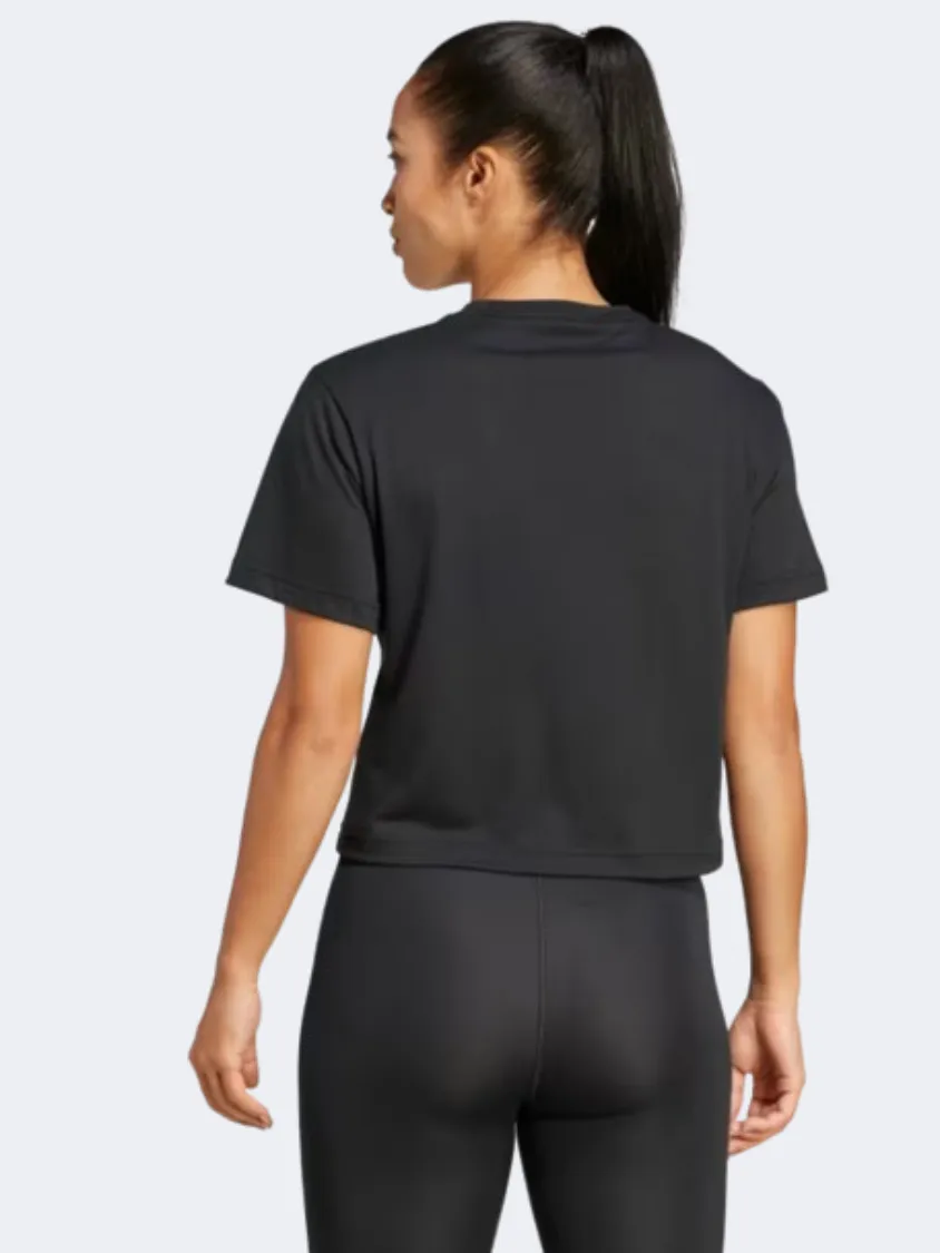 Adidas Essentials Big Logo Women Training T-Shirt Black/White