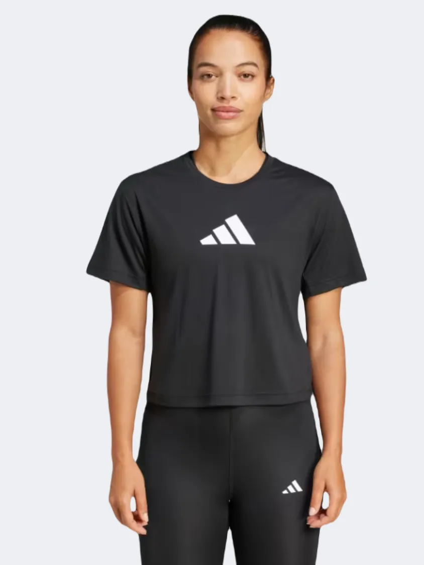 Adidas Essentials Big Logo Women Training T-Shirt Black/White