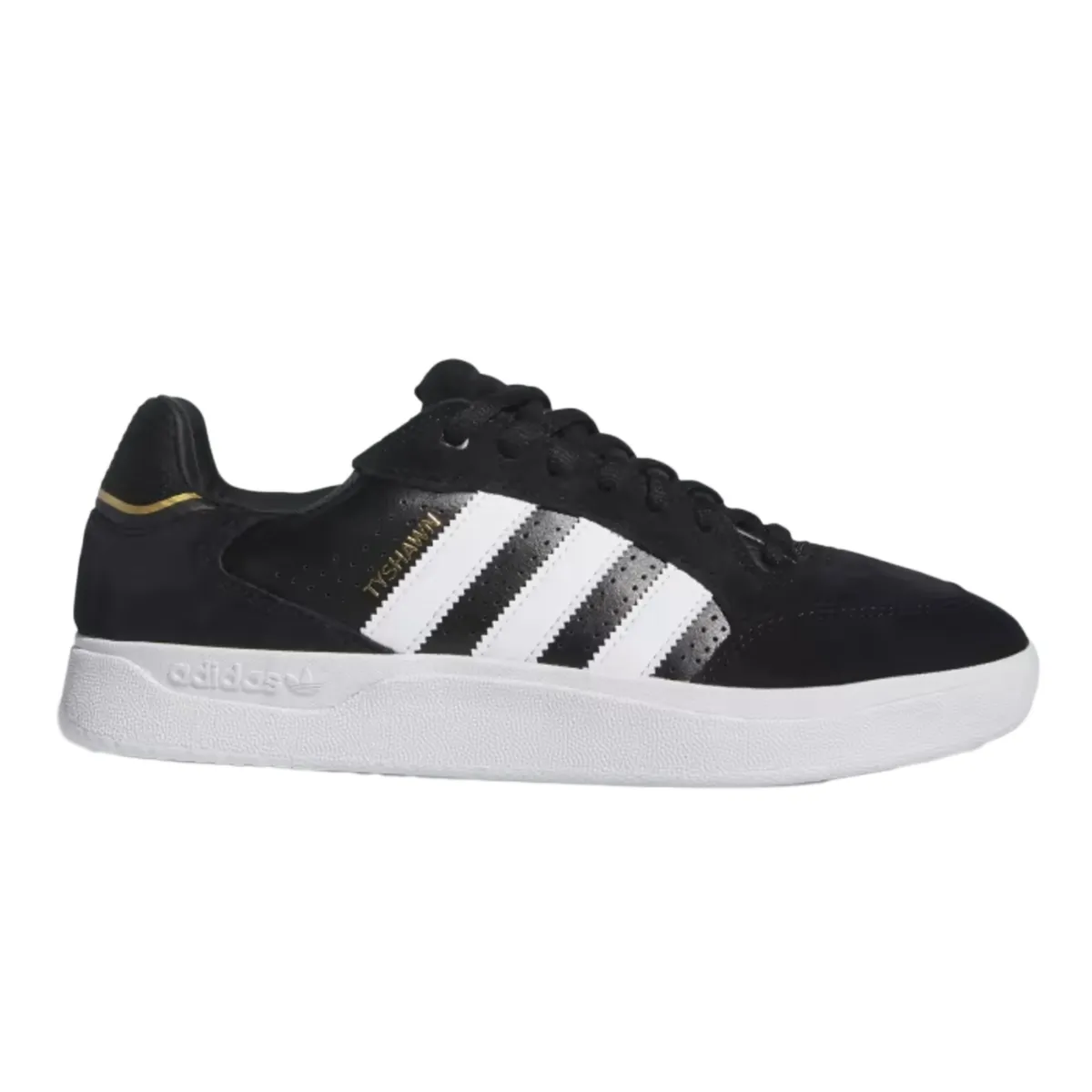 Adidas Tyshawn Remastered Shoes - Core Black/Cloud White/Gold Metallic