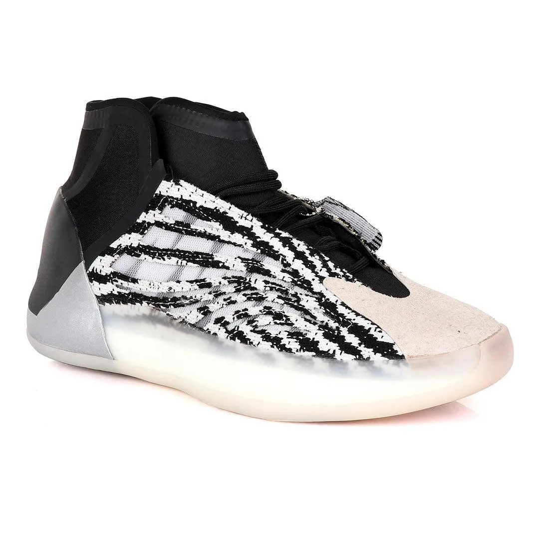 Adidas Yeezy Basketball Quantum Black and White Sneakers