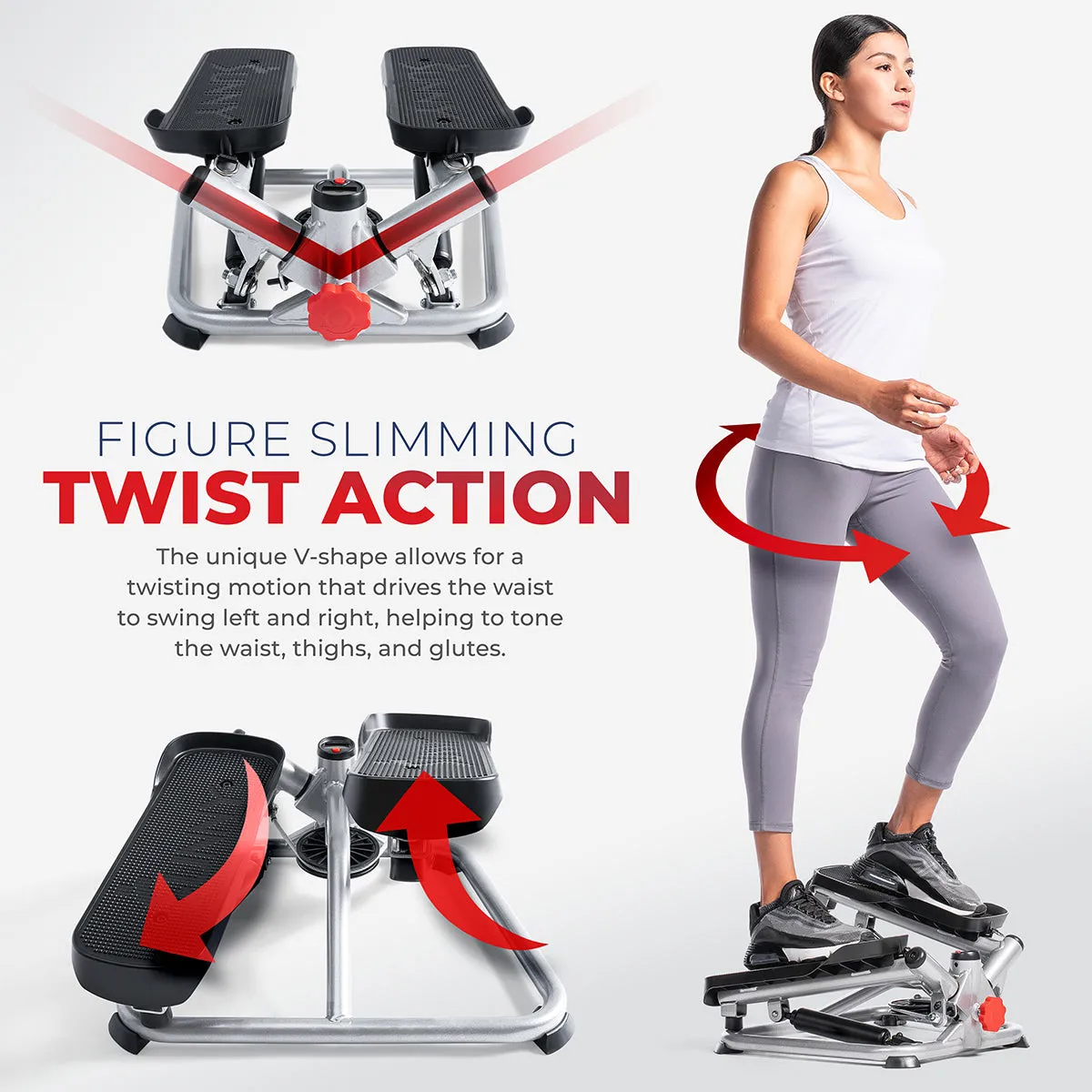 Advanced Total Body Fitness Twisting Stair Stepper w/ Resistance Bands