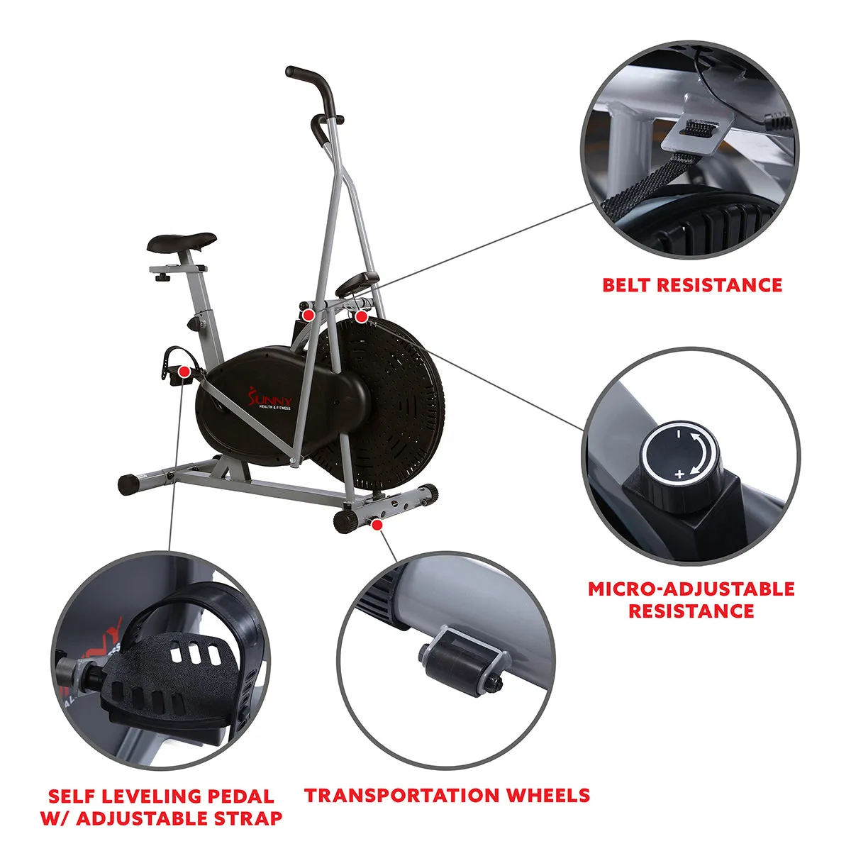 Air Resistance Upright Hybrid Bike