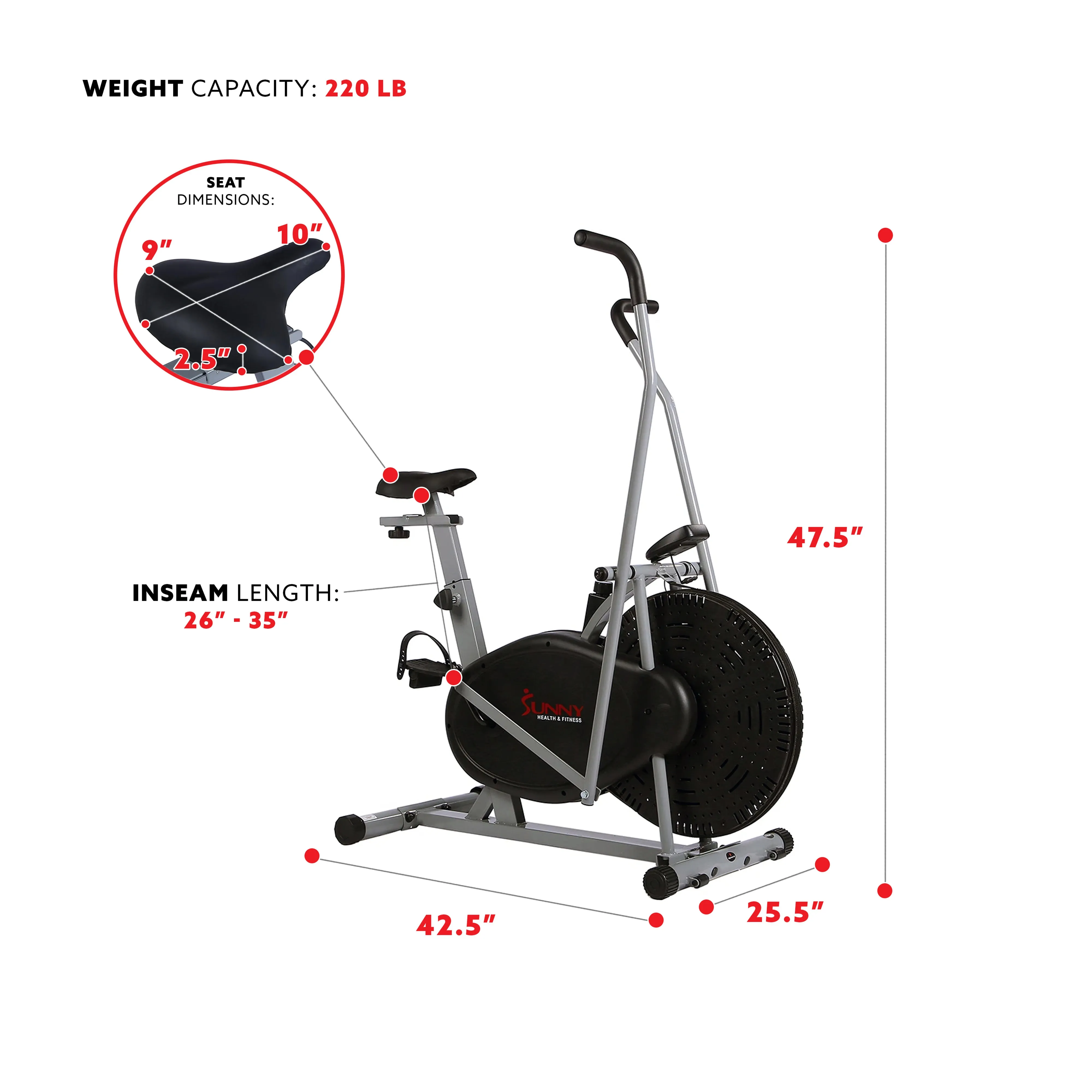 Air Resistance Upright Hybrid Bike