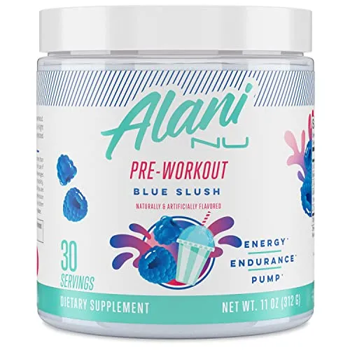 Alani Nu Pre Workout Blue Slush, 30 Servings