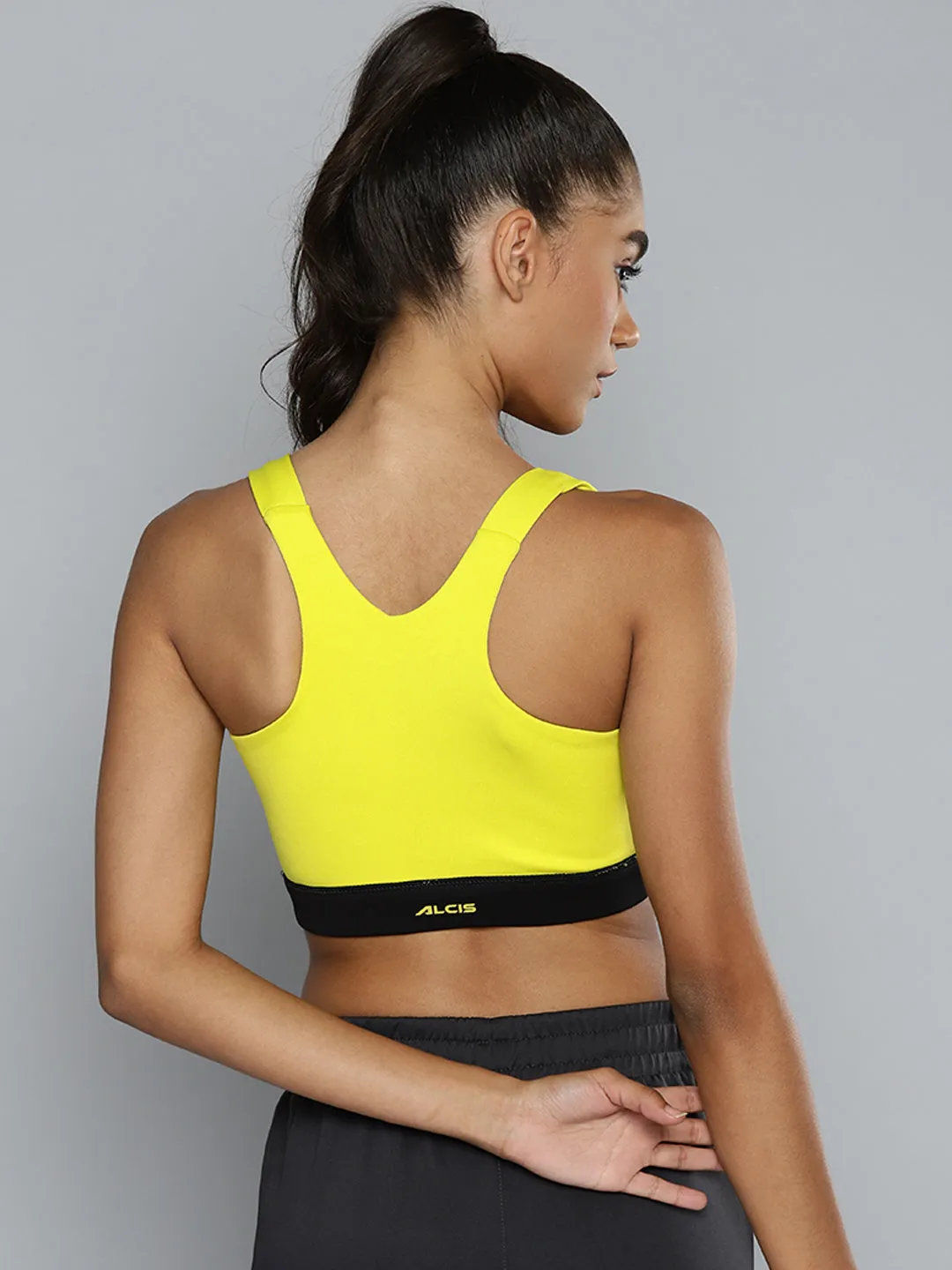 ALCIS Lime Green & Solid Workout Bra