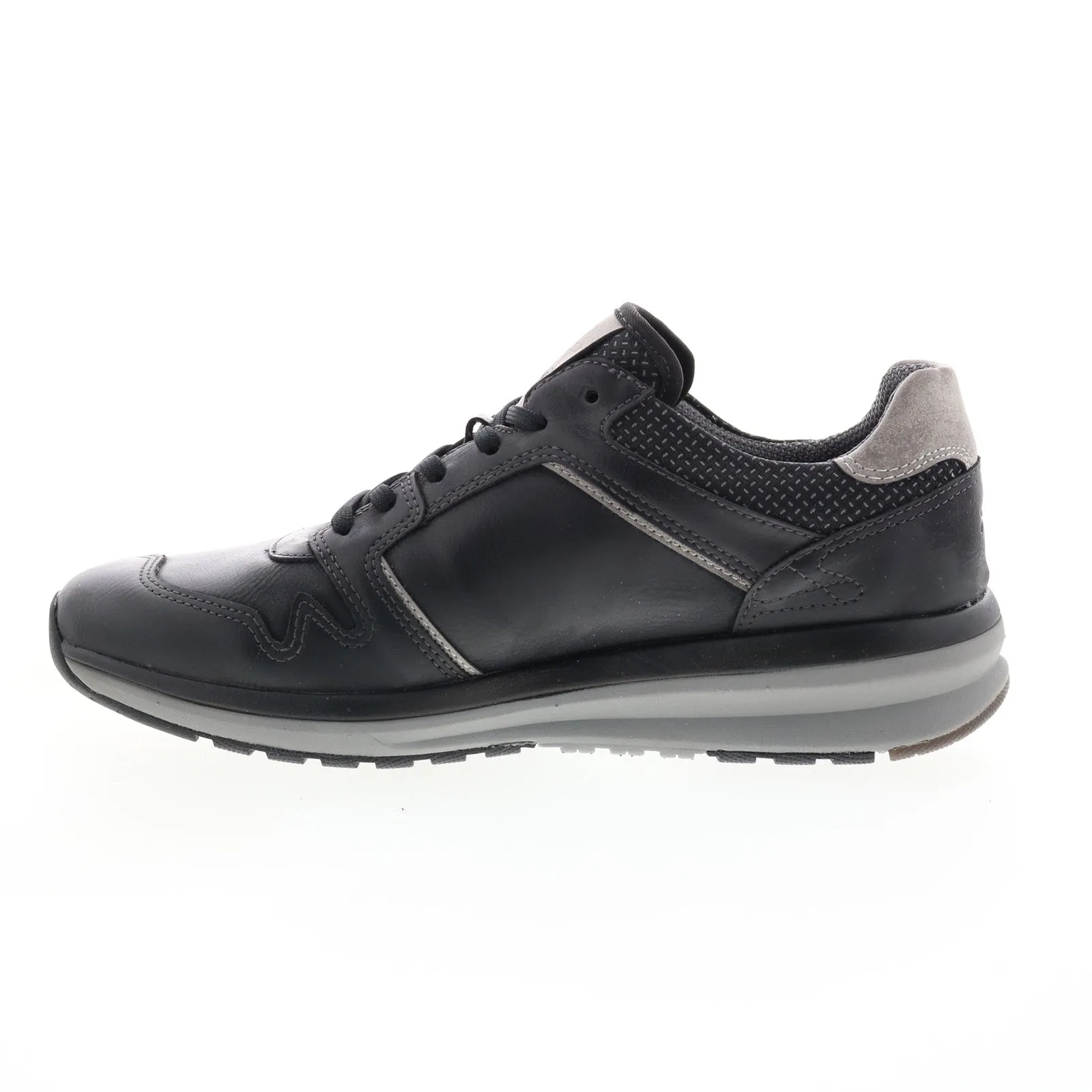 Allrounder by Mephisto El Paso Mens Black Leather Lifestyle Sneakers Shoes