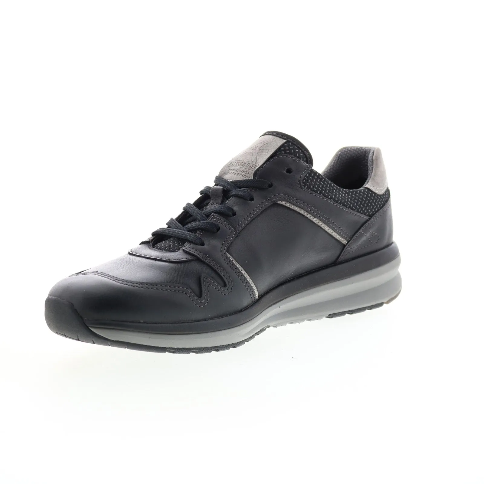 Allrounder by Mephisto El Paso Mens Black Leather Lifestyle Sneakers Shoes