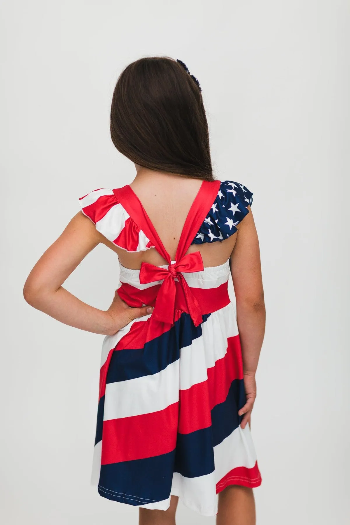 American Flag Halter Tie Dress