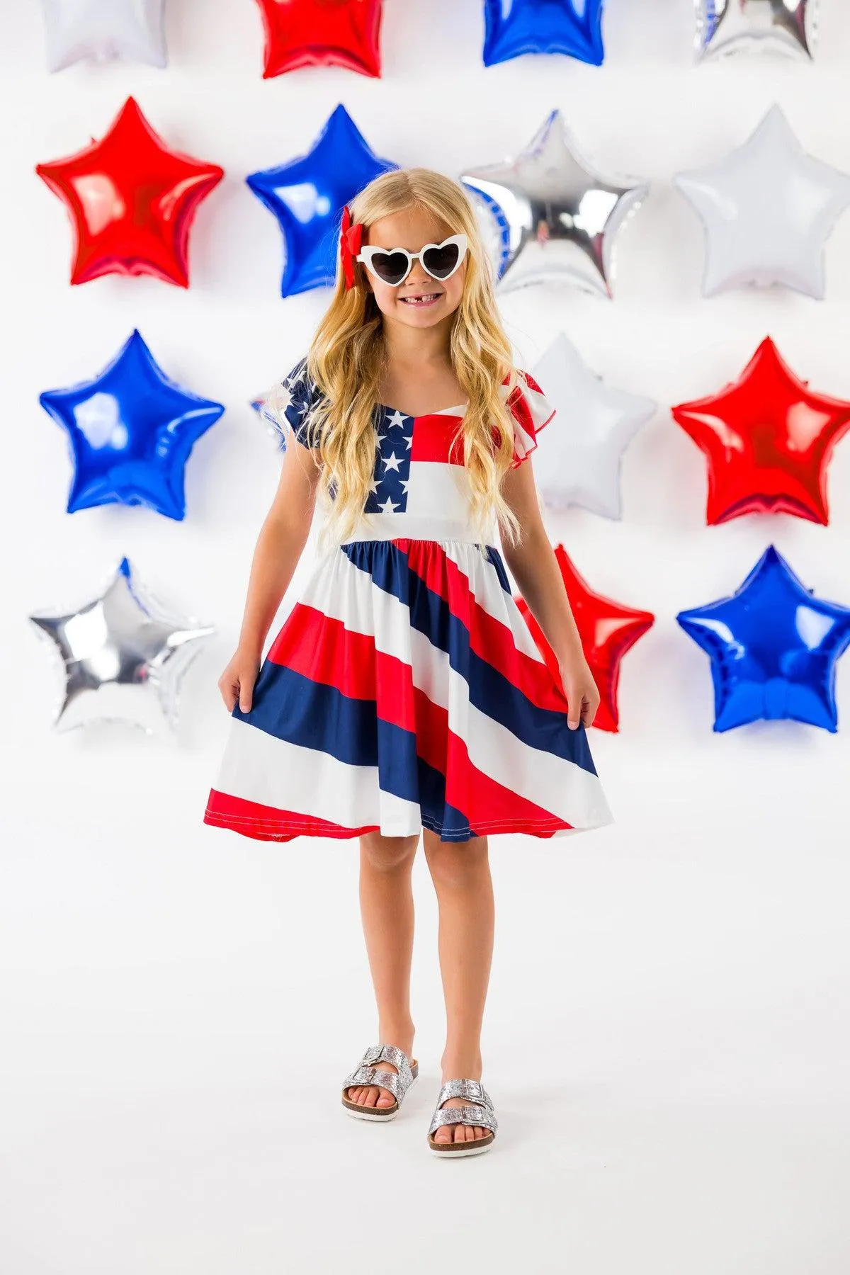 American Flag Halter Tie Dress