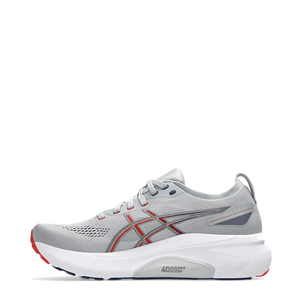 Asics Men's Gel-Kayano 31 Sneaker in Piedmont Grey/Fiery Red