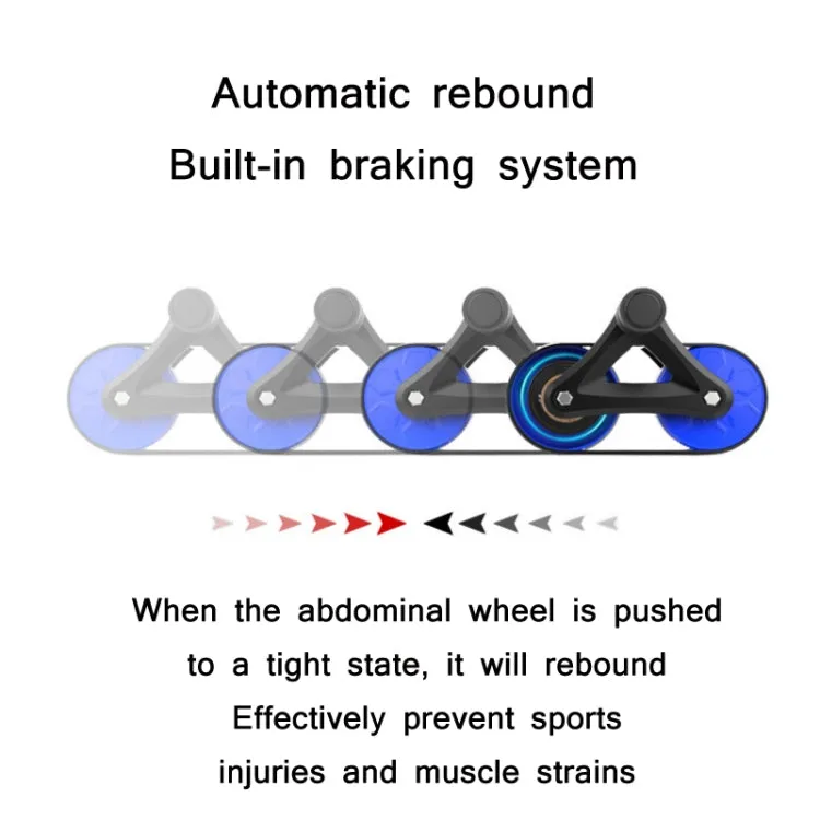 Automatic Rebound Double Wheel Abdominal Fitness Wheel(Orange)