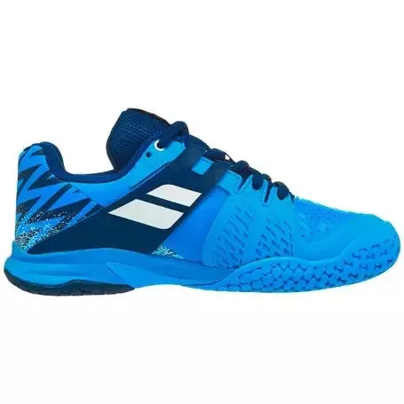 Babolat Propulse All Court Kids & Women White Blue Marine Handball Volleyball Tennis Shoes