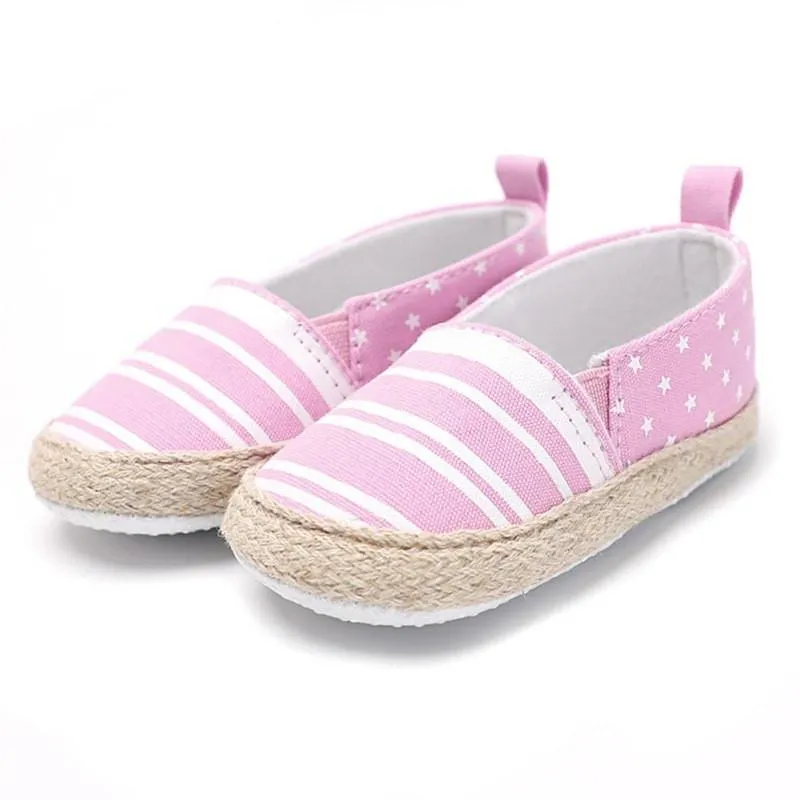 Baby Boy Girl Stripe Stars Stitch Casual Shoes