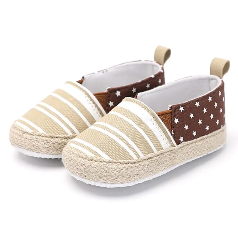 Baby Boy Girl Stripe Stars Stitch Casual Shoes