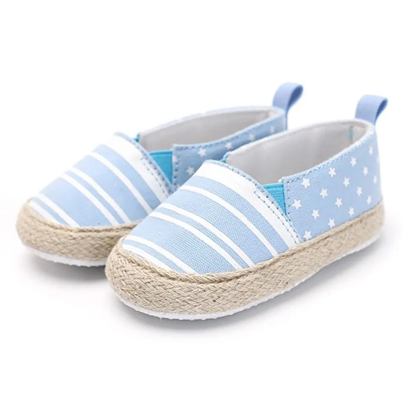 Baby Boy Girl Stripe Stars Stitch Casual Shoes