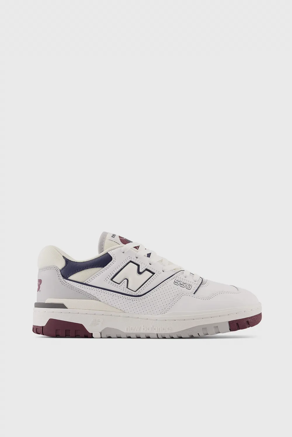 BB550PWB - White / Natural Indigo / Burgundy