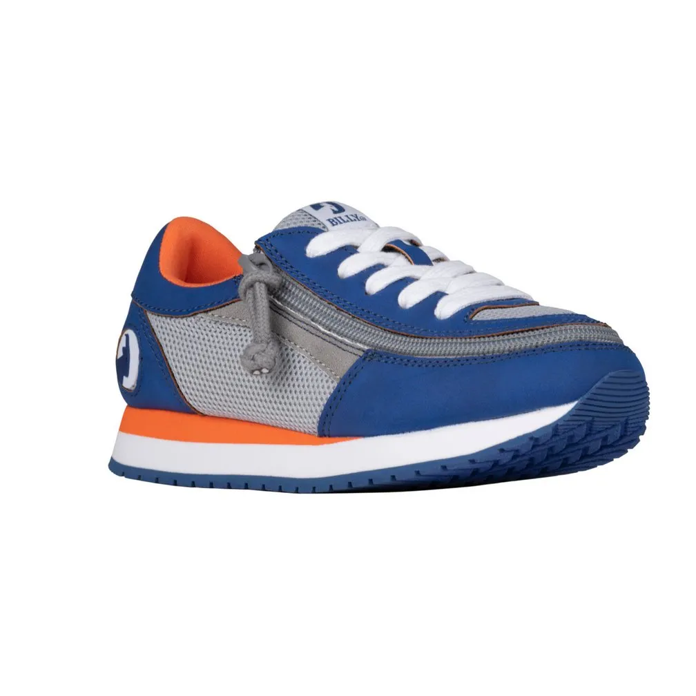 Billy Footwear (Kids) Trainers Faux Suede - Navy / Orange