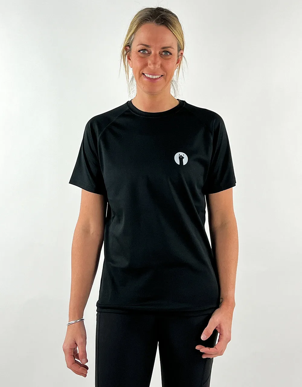 Black  Active Llama T-Shirt