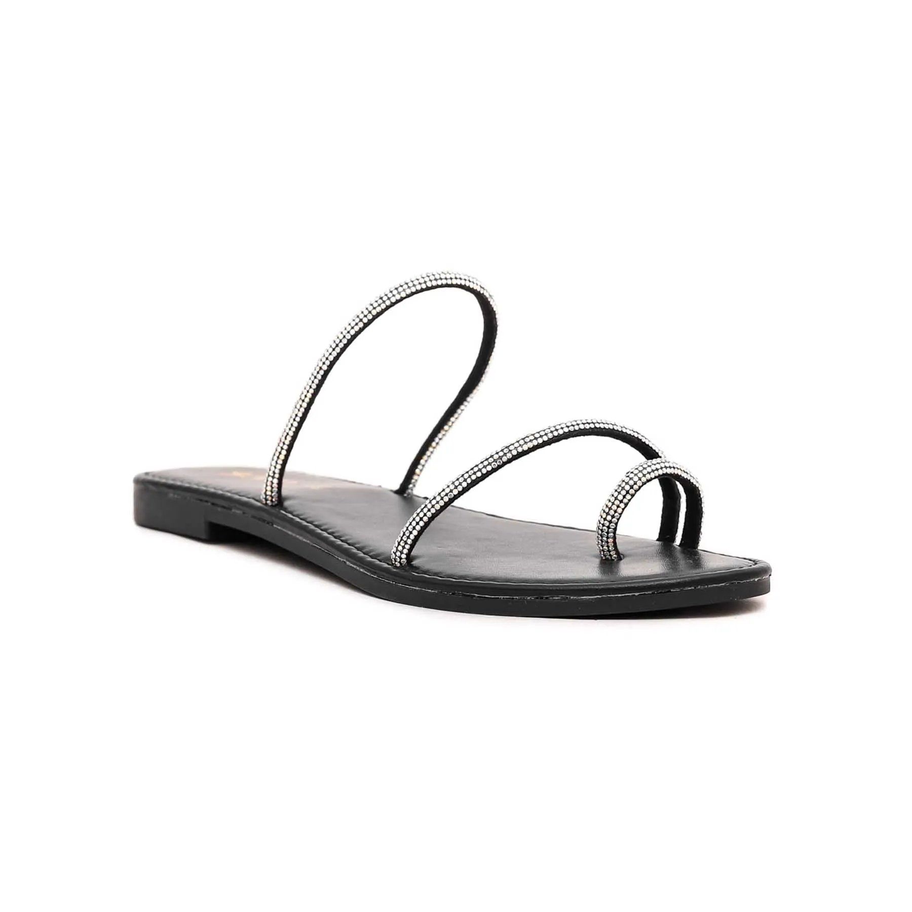 Black Casual Chappal CL1741