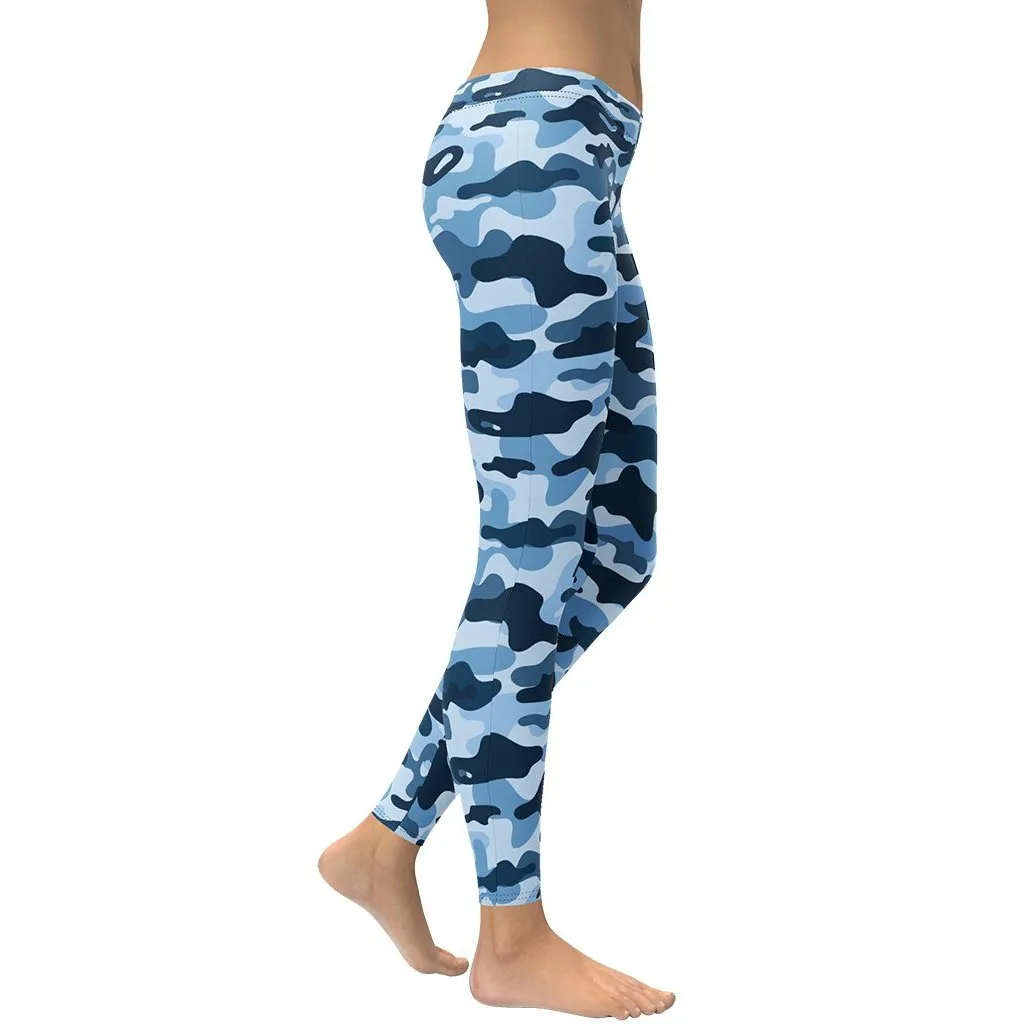 Blue Camo Leggings