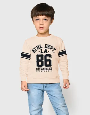 Boy's Fashion Sweat Shirt Printed-Camel