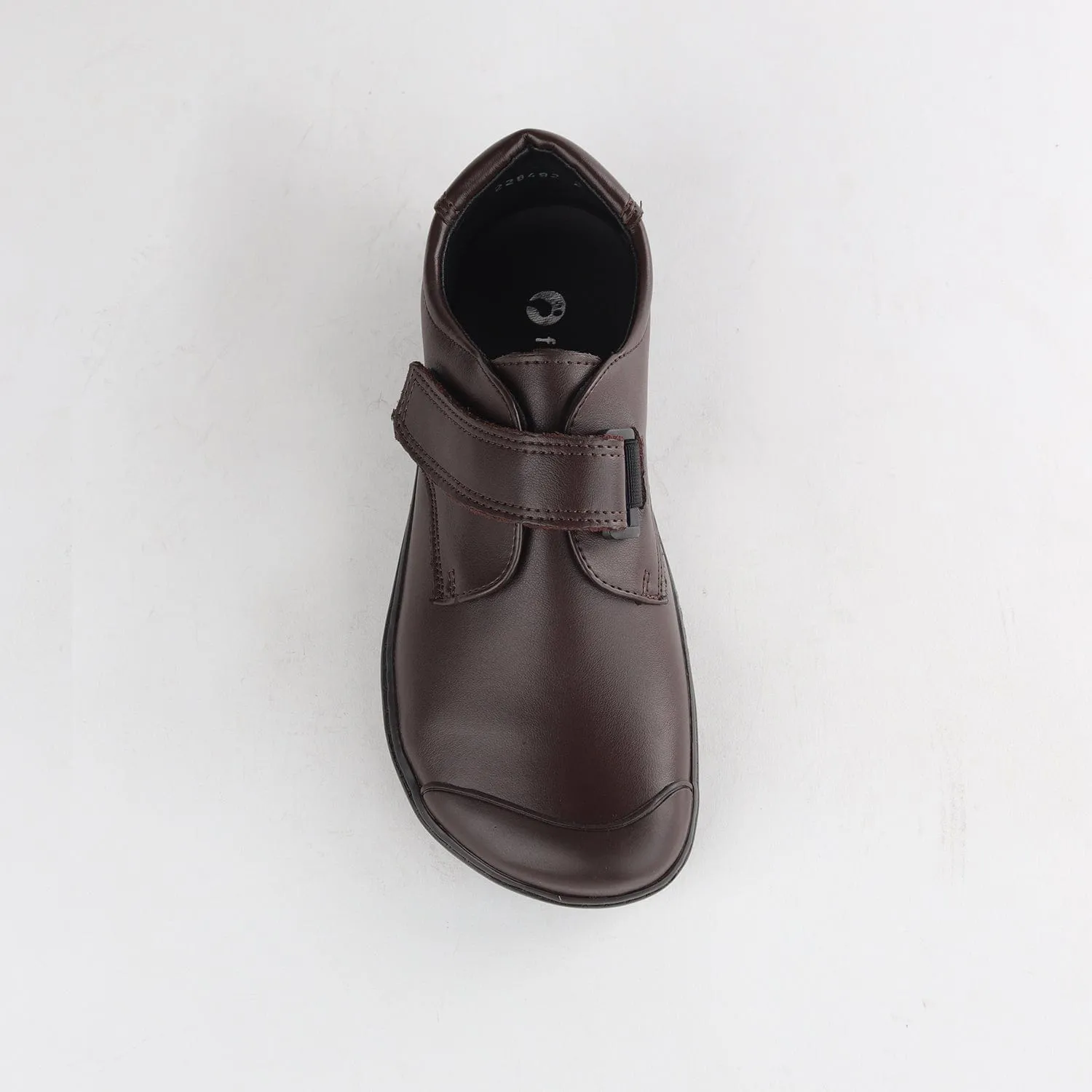 Boys Velcro School Shoe in Brown Sizes 34-38 - 7814