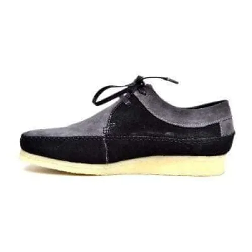 British Walkers Weaver Somerset Men's Black and Gray Suede