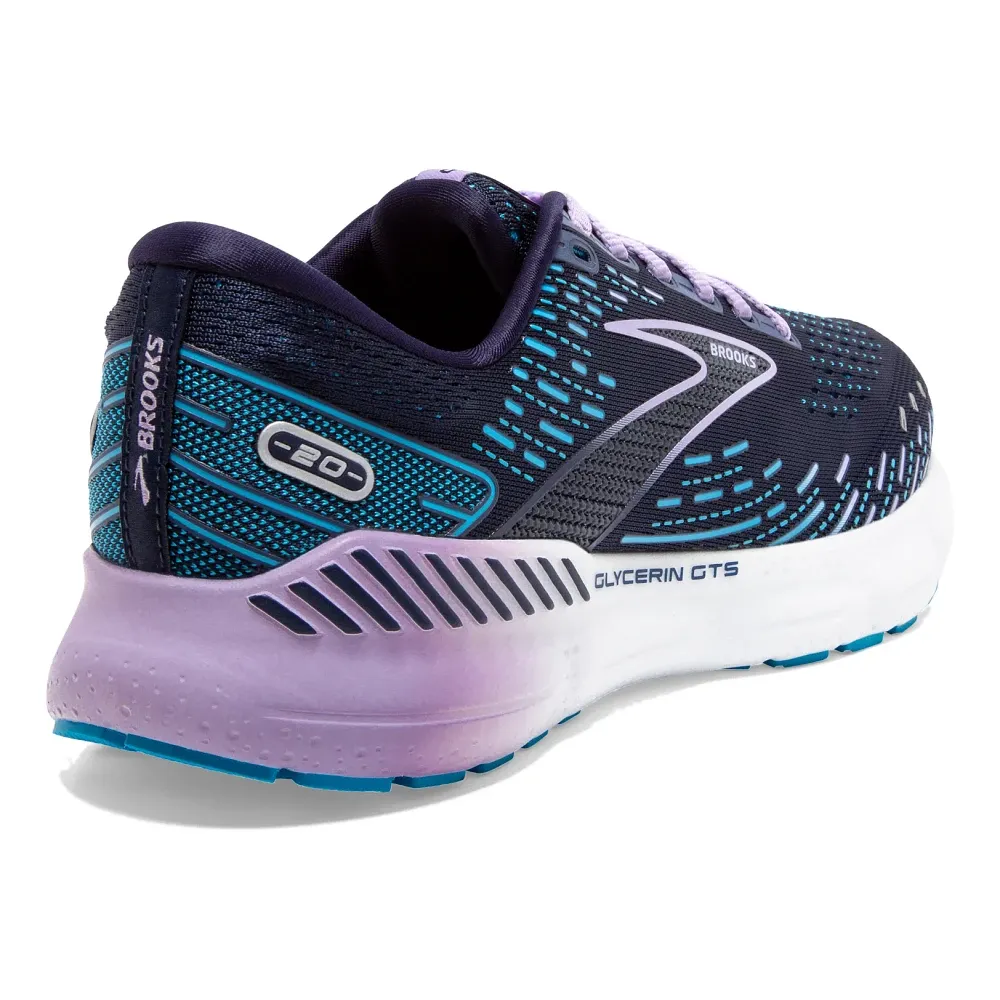 Brooks | Glycerin GTS 20 | Women's | Peacoat/Ocean/Pastel Lilac