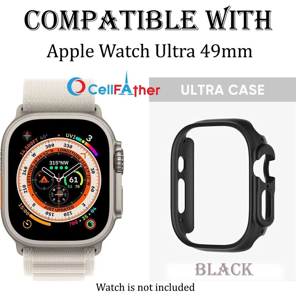 Buy Protective Case Cover for Apple Watch Ultra (49mm)-Black