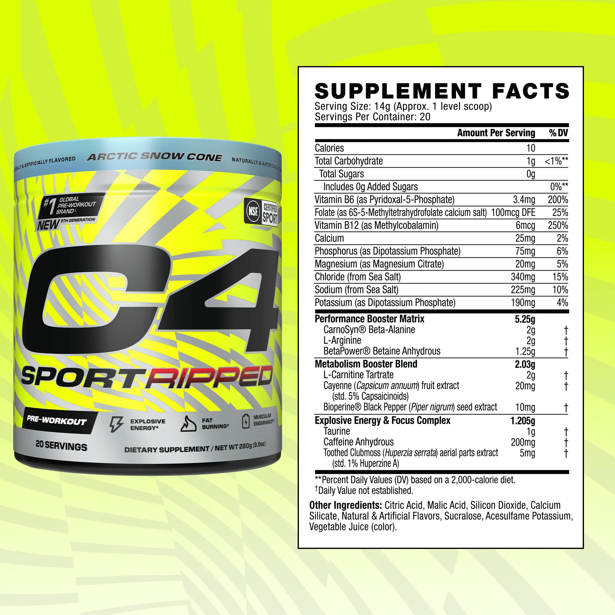 C4 Sport Ripped™ Pre Workout Powder