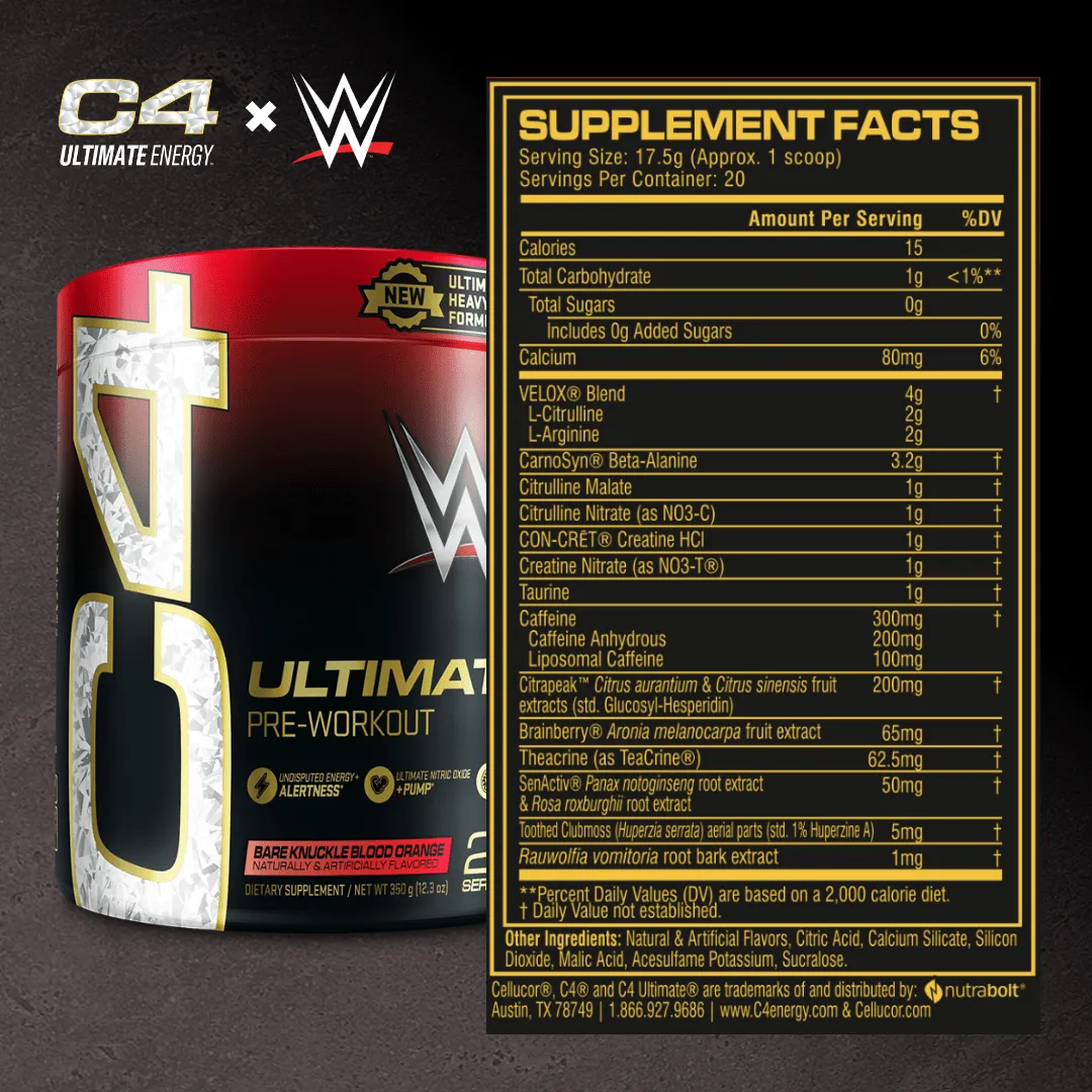 C4 Ultimate® X WWE® Pre Workout Powder