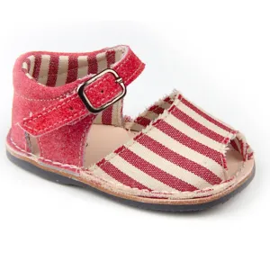 Casual Sandals Stripes Red Boys Leather Shoes for baby and infant