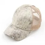 CC Criss Cross Vintage Leather Cap