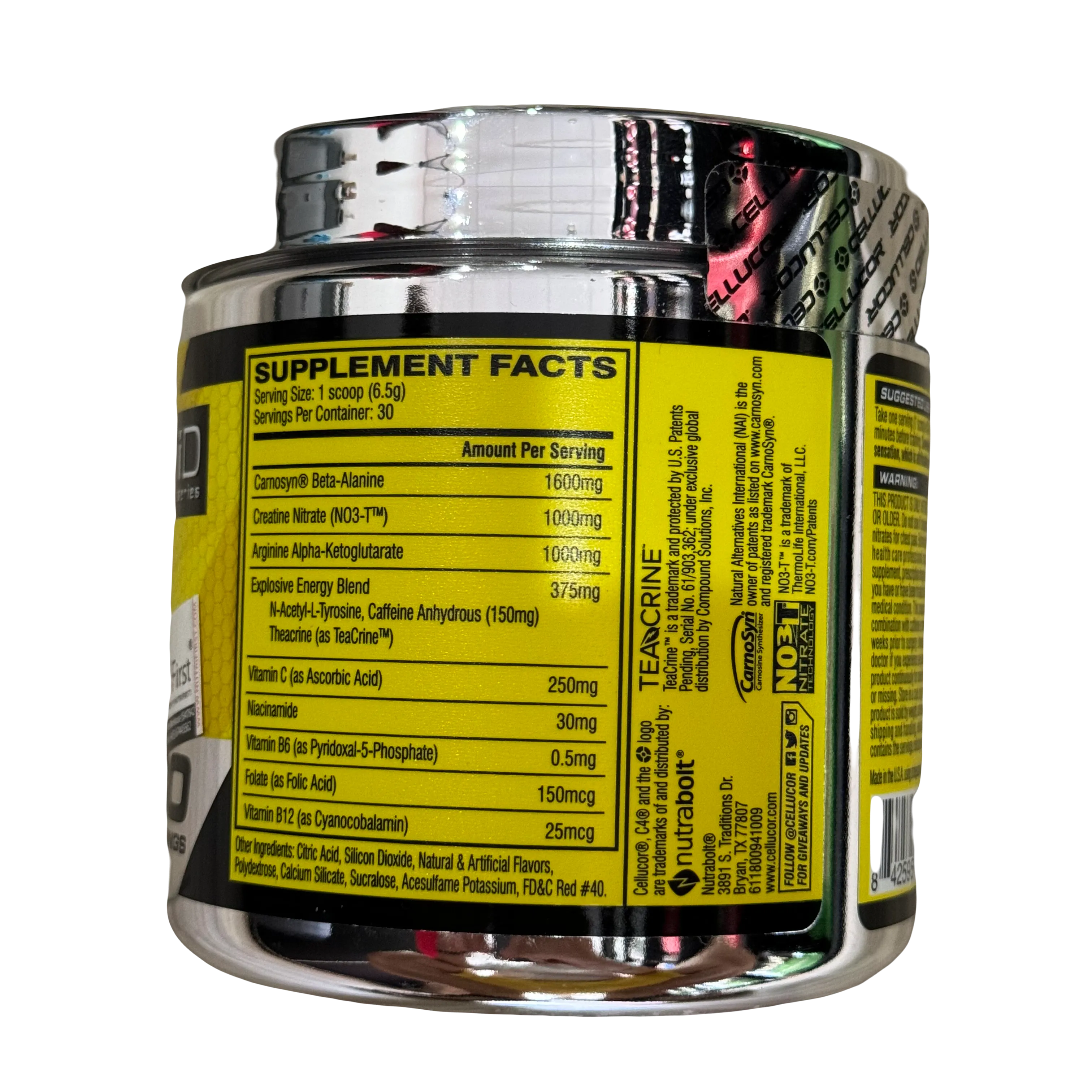 Cellucor C4 PRE-WORKOUT (195g) 30 Servings Fruit Punch EXP Mar 2027