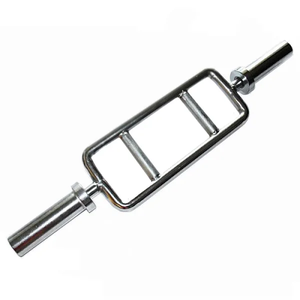 Chrome Plated 2" Olympic Tricep Bar with Spring Collars