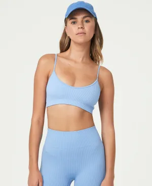 COTTON ON Women's Seamless Tiny Crop Top Blue Size X-Large