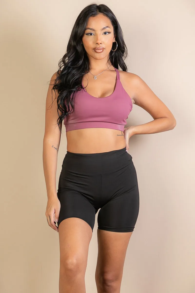 Criss Cross Back Sports Bra