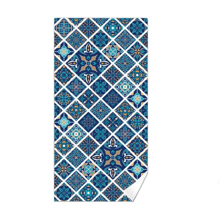 Double-Faced Velvet Quick-Drying Beach Towel Printed Microfiber Beach Swimming Towel, Size: 160 x 80cm(Famous Square)