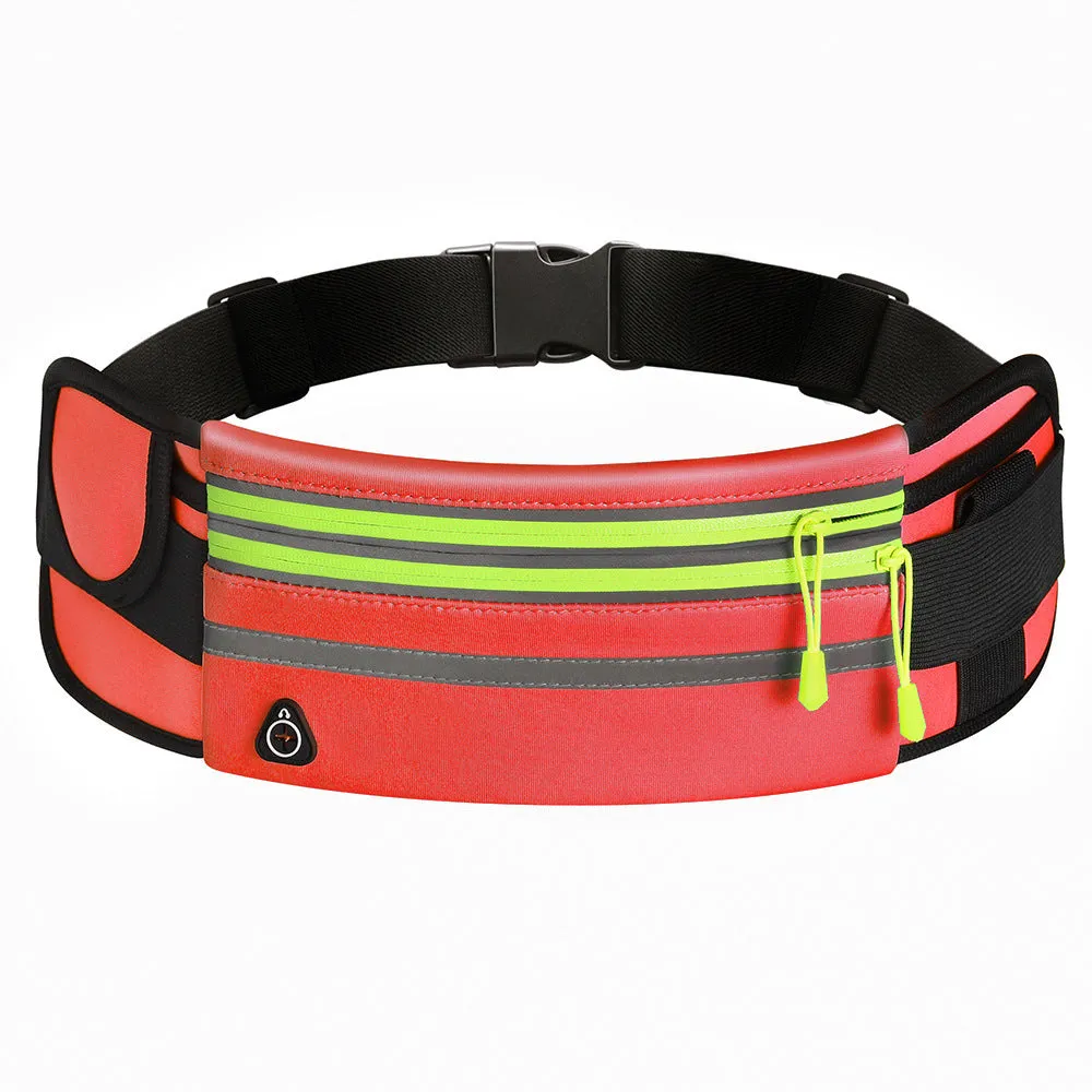 Double Zippers Waist Bags Waterproof Sports Running Fanny Pack