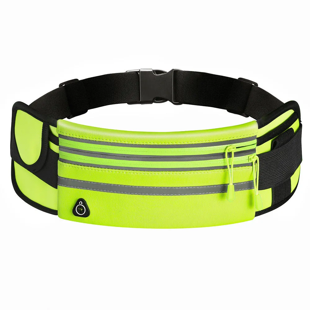 Double Zippers Waist Bags Waterproof Sports Running Fanny Pack