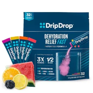 DripDrop Hydration Bold Variety Watermelon, Berry, Orange, Lemon 32 Count