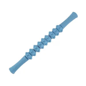 Dual-Purpose Spring Arm Force Massage Stick Muscle Relaxation Roller(Light Blue)