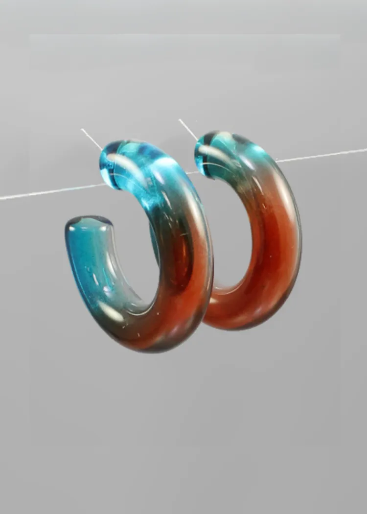 Ellie Two Tone Resin Hoops